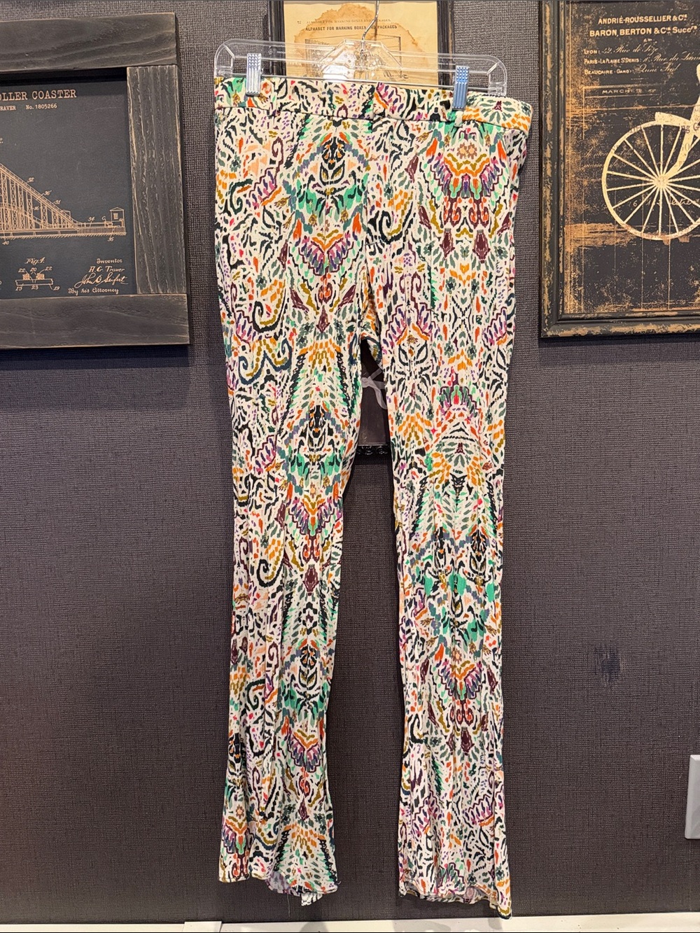 Zara Multicolor Printed Flare Pants
